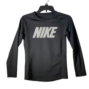 Nike Dri-FIT Kids Long Sleeve Athletic‎ Shirt Black Size YL